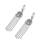 Tree of Life Dangle Earrings in silver