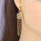 Tree of Life Dangle Earrings in gold