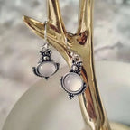 Dangle Earrings with Moonstone