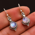Dangle Earrings with Moonstone