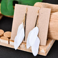 Colorful Feather Drop Earrings 1