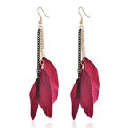 Colorful Feather Drop Earrings 5