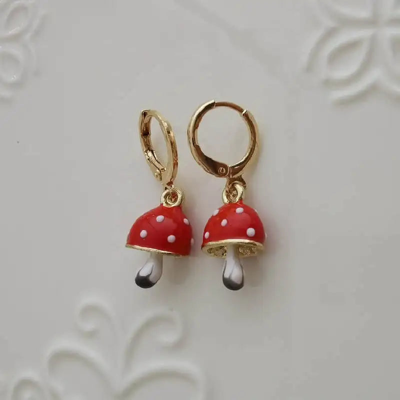 Mushroom Drop Earrings