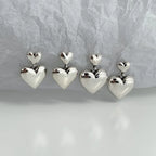 Heart Drop Earrings Studs for Women