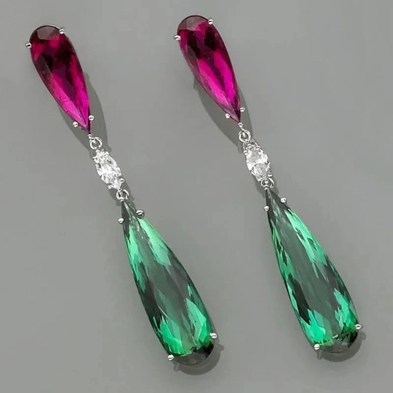 Colorful Teardrop Dangle Earrings