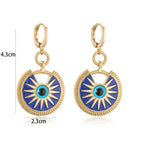 Dangling Evil Eye Earrings for Women blue