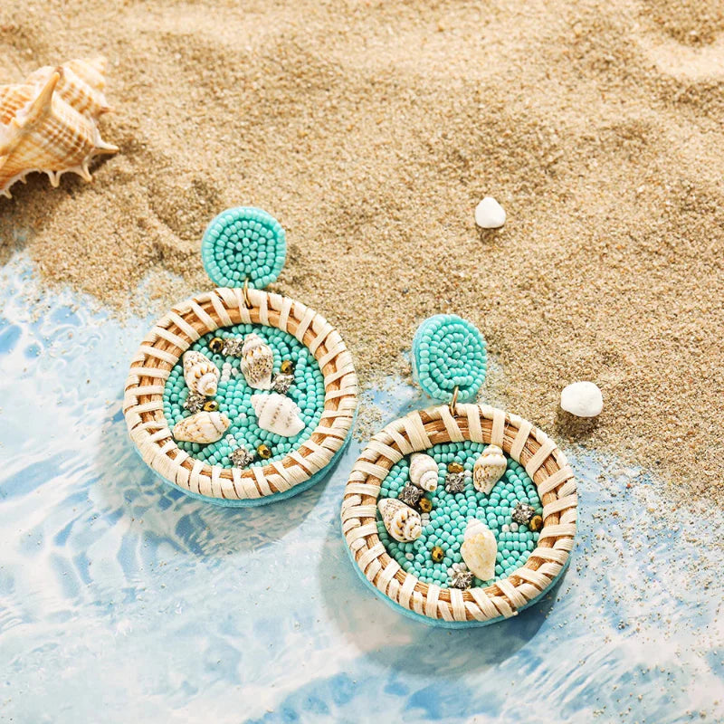 Cowrie Shell Dangle Earrings