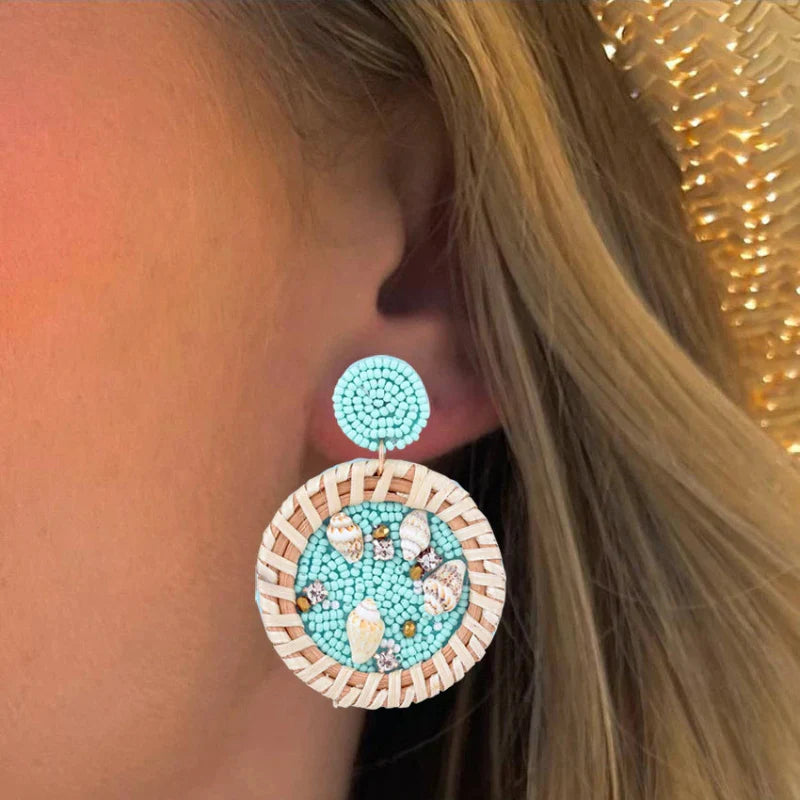 Cowrie Shell Dangle Earrings