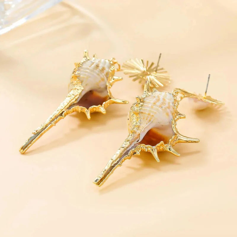 Shell Conch Drop Earrings