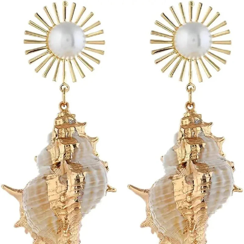 Shell Conch Drop Earrings