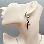 Ankh Cross Drop Earrings 2
