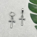 Ankh Cross Drop Earrings 1