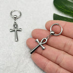 Ankh Cross Drop Earrings 2