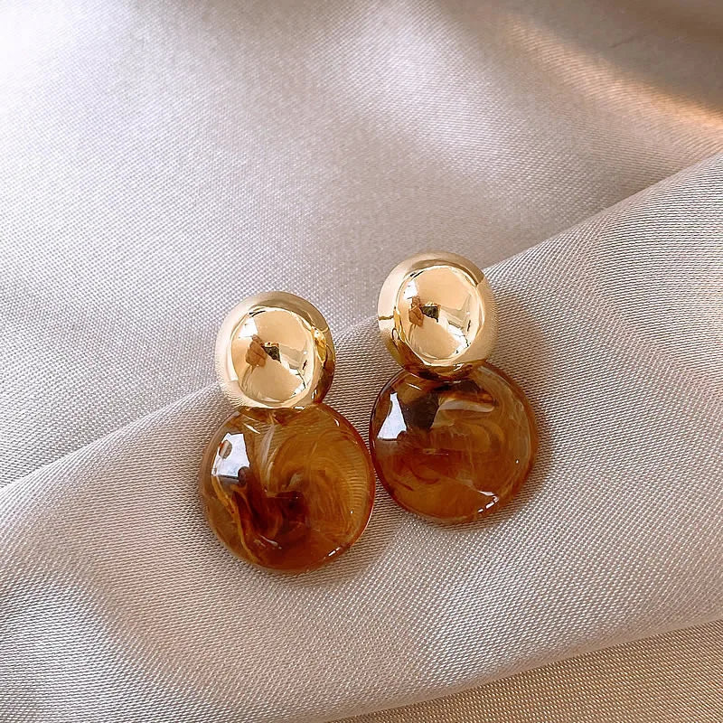 Tiger's Eye Protection Drop Earrings