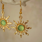 Vintage Sun-Style Drop Earrings