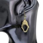 Shark Tooth Drop Earrings bronze