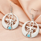 Egypt Dangling Earrings Eye of Horus Wedjat Silver