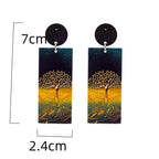 Dangle Acrylic Tree of Life Earrings