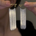 Silver Chain Dangle Earrings for Women