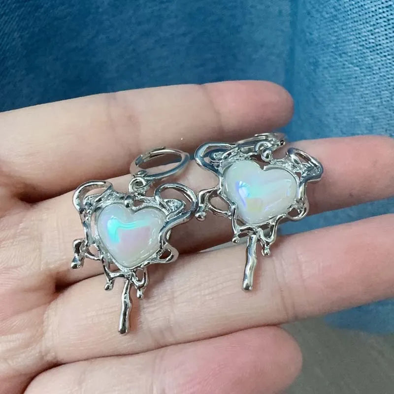 Moonstone Crystal Drop Earrings