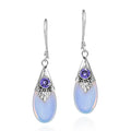 Moonstone Dangle Earrings and Zircon 1