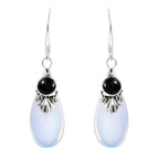 Moonstone Dangle Earrings and Zircon 2