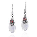 Moonstone Dangle Earrings and Zircon 3
