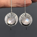 Ethnic Dangle Earrings with Moonstone