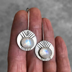 Ethnic Dangle Earrings with Moonstone