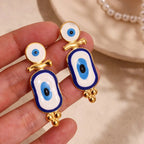 Ethnic Blue Eye Dangle Earrings or