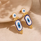 Ethnic Blue Eye Dangle Earrings or