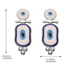 Ethnic Blue Eye Dangle Earrings