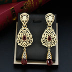 Oriental Ethnic Dangle Earrings red