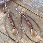 Ethnic Oval Drop Earrings