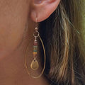 Ethnic Oval Drop Earrings