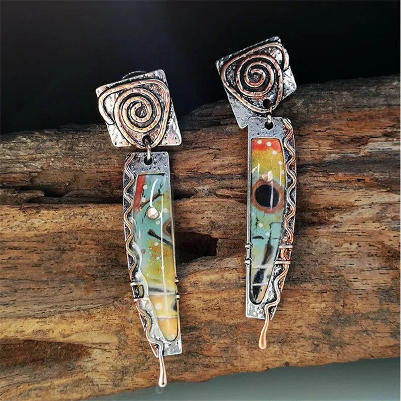 Ethnic Tribal Dangle Earrings