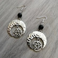 Gothic-Style Star of David Dangle Earrings