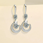 Star and Moon Drop Earrings