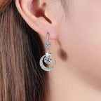 Star and Moon Drop Earrings