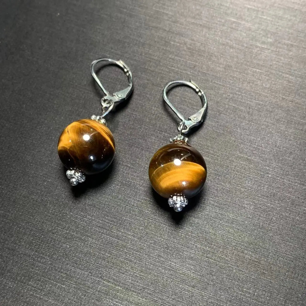 Women's Dangle Earrings Tiger's Eye