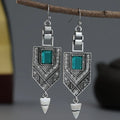 Ethnic Style Women's Drop Earrings silver