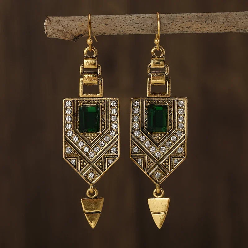 Ethnic Style Women's Drop Earrings gold