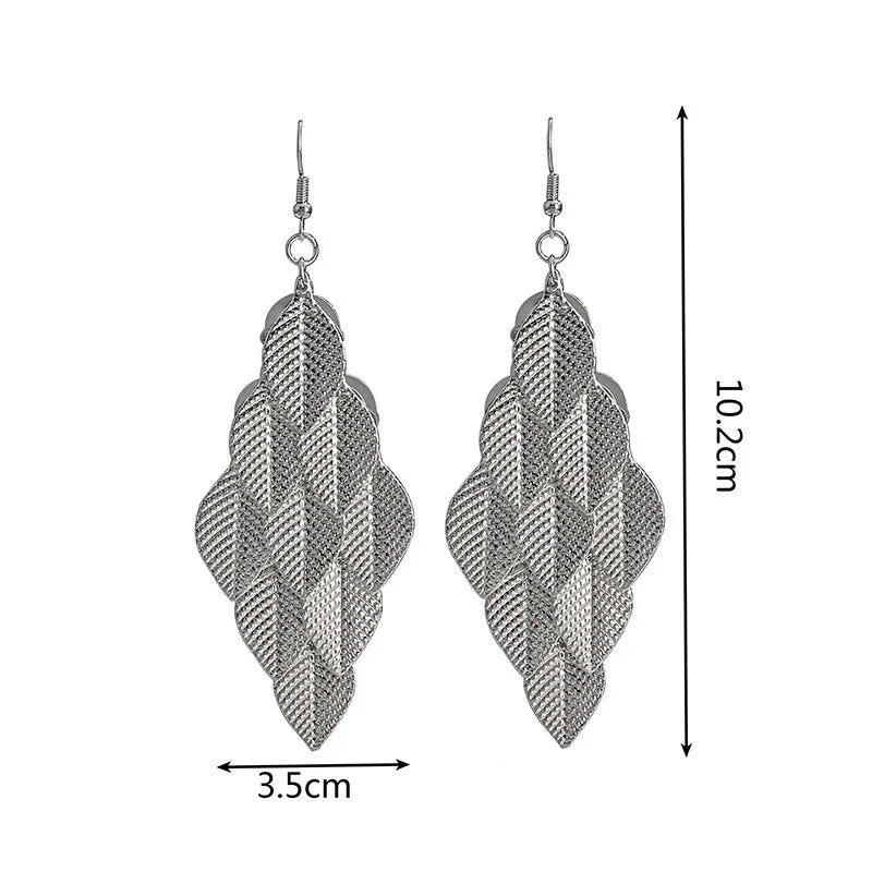 Women's Leaf Dangle Earrings 