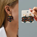 Colorful Flower Dangle Earrings