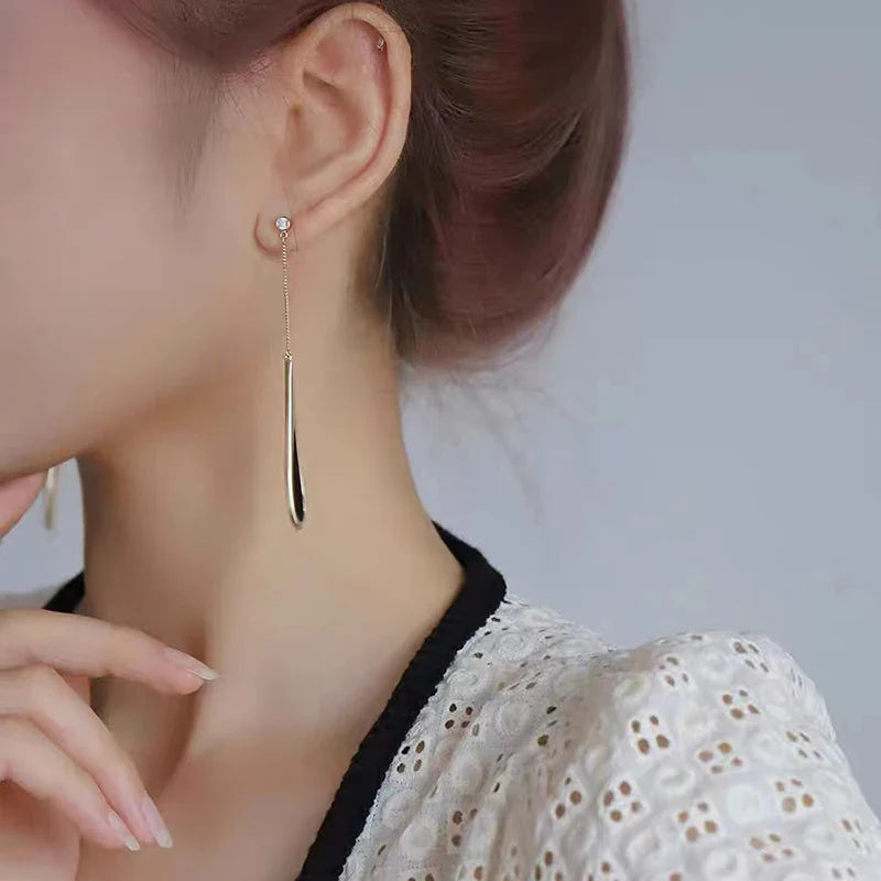 Delicate Water Drop Stud Earrings