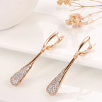 Water Drop Zircon Drop Earrings for Women