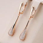 Water Drop Zircon Drop Earrings for Women
