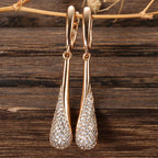 Water Drop Zircon Drop Earrings for Women