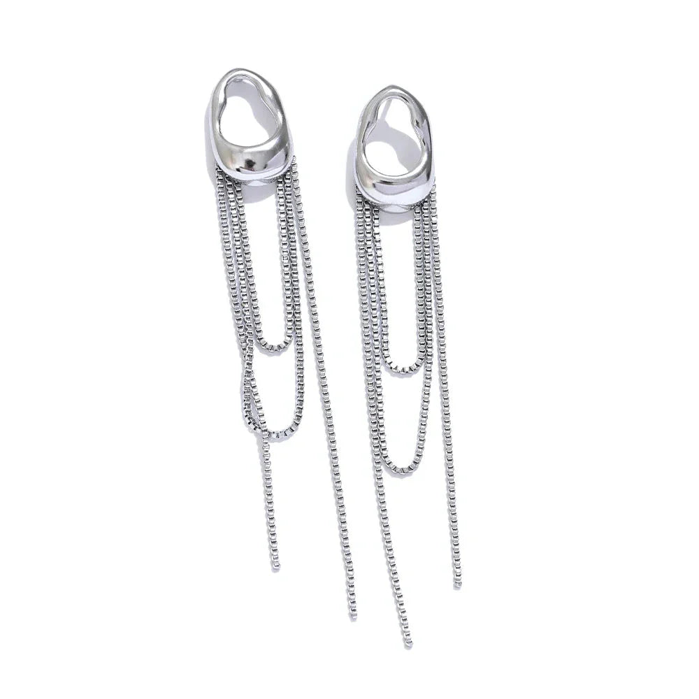 Water Drop Dangle Earrings for Women silver