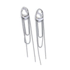 Water Drop Dangle Earrings for Women silver